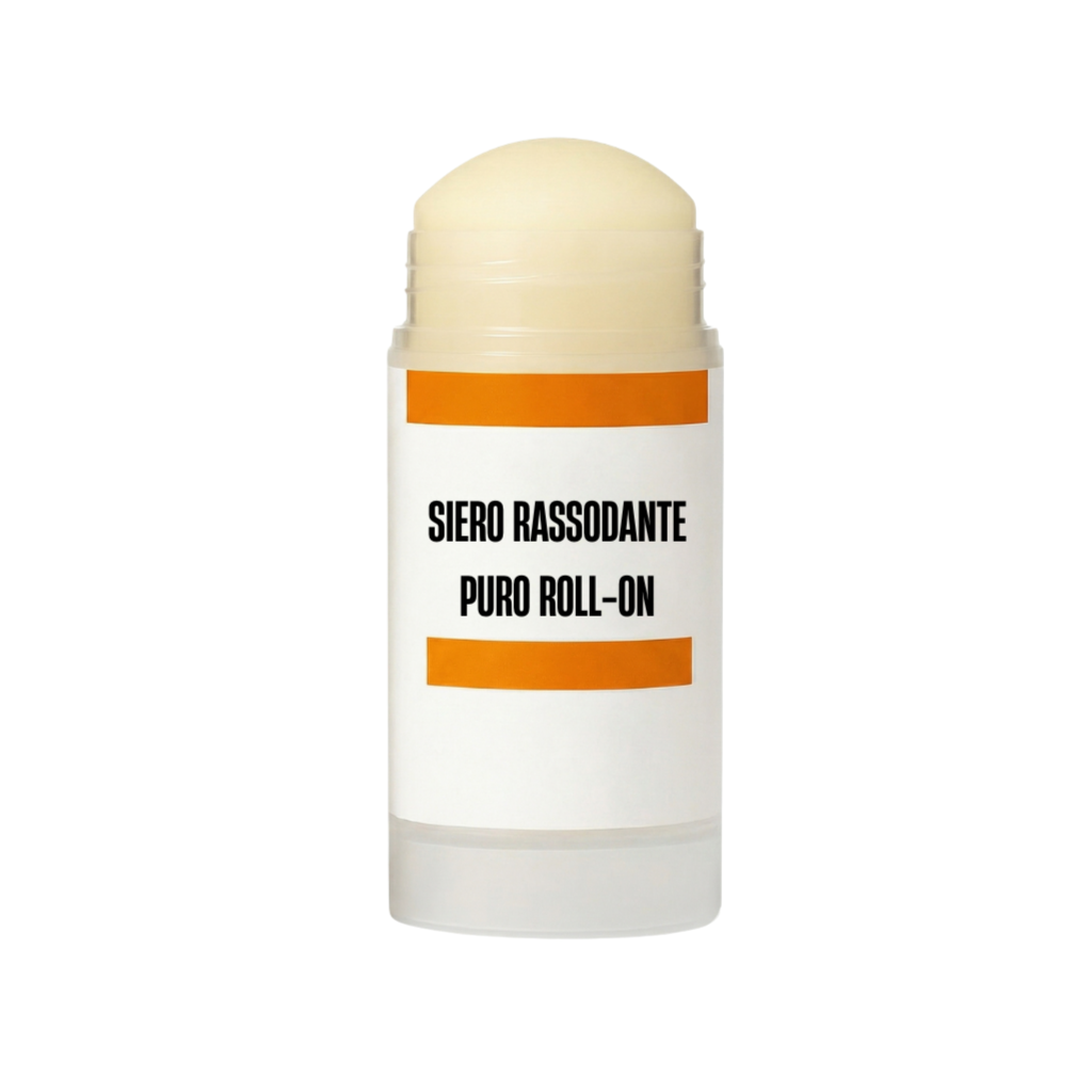 Siero rassodante puro roll-on, siero per una pelle liscia e tonica, design elegante per la skincare quotidiana.