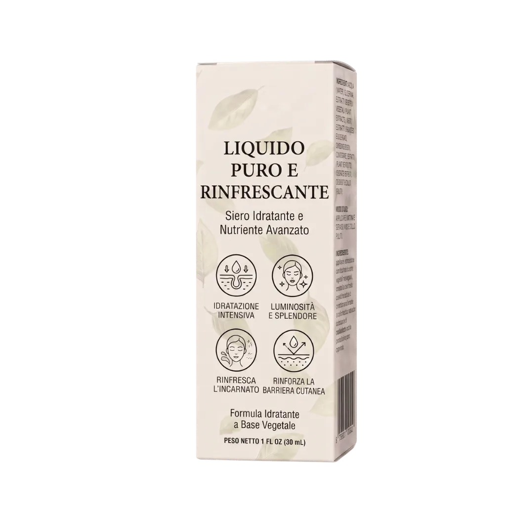 Liquido Puro e Rinfrescante - Siero Idratante e Nutriente Avanzato per una pelle morbida e fresca.