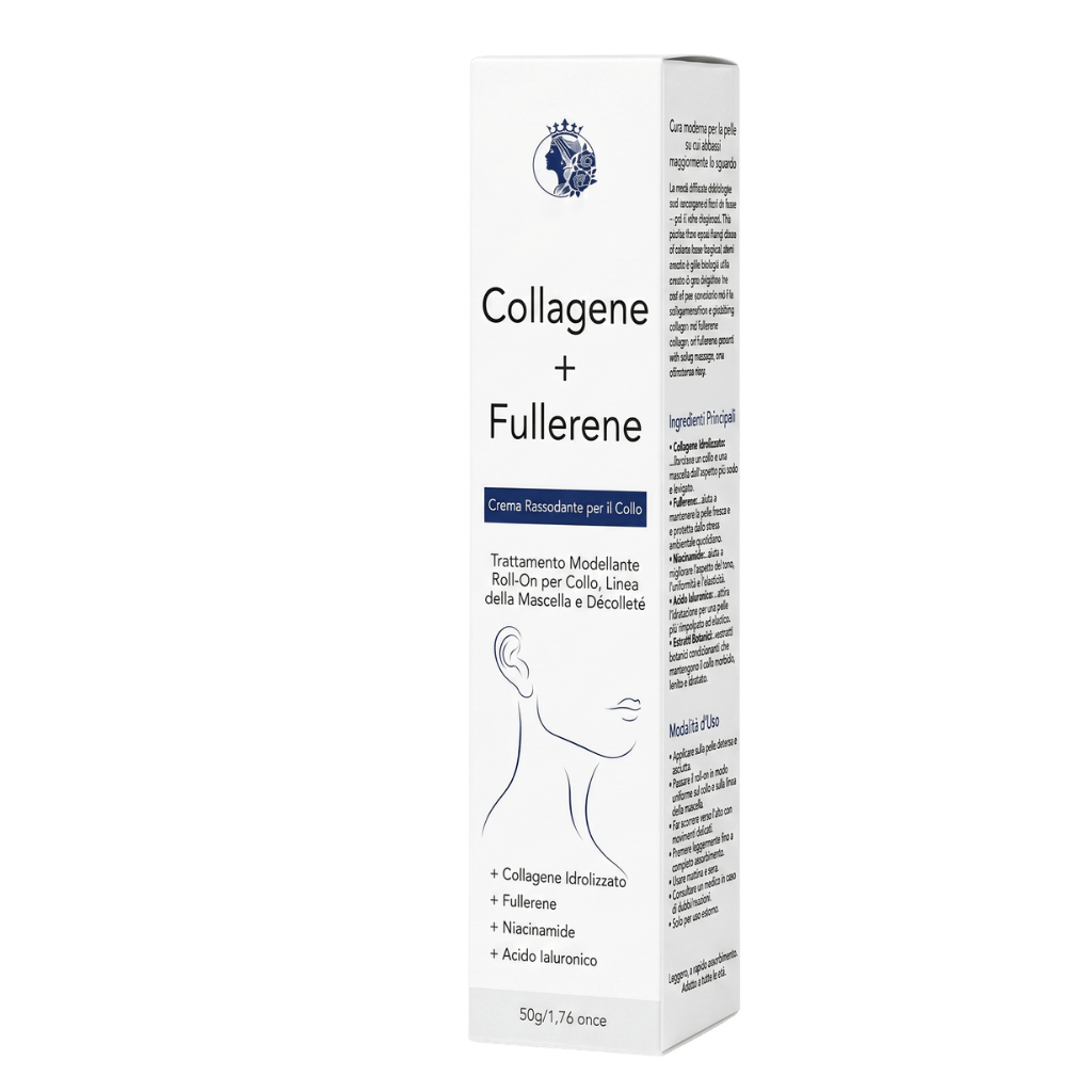 Collagene + Fullerene Crema Rassodante per il Collo Luxe per pelle tonica e idratata.