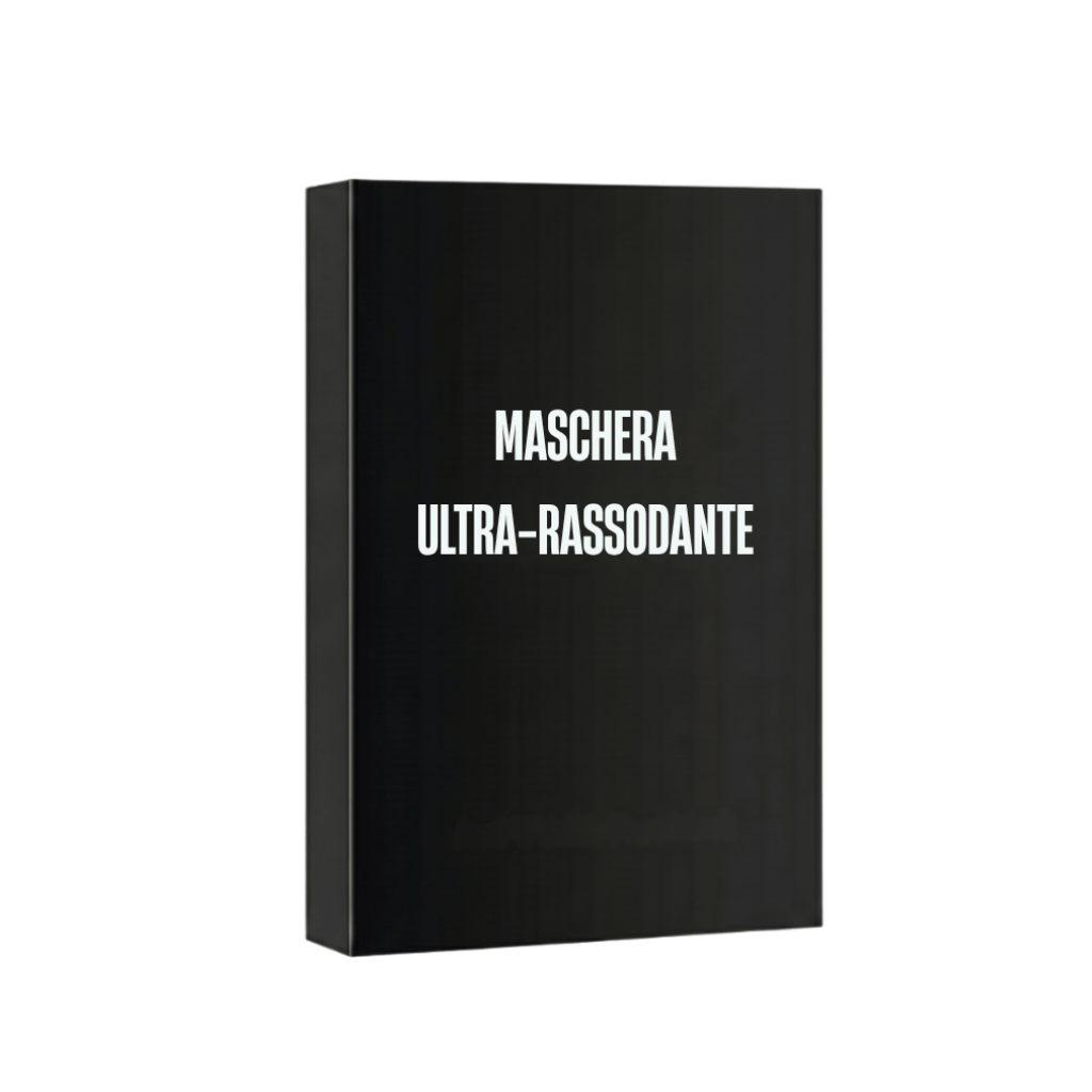 Maschera ultra-rassodante in confezione elegante per skincare levigante.