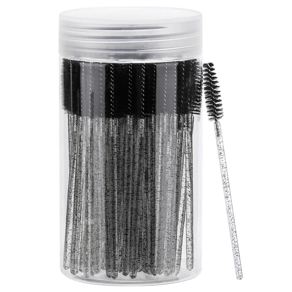 Scovolini per mascara usa e getta - peso basso in confezione trasparente, ideali per ciglia e sopracciglia.