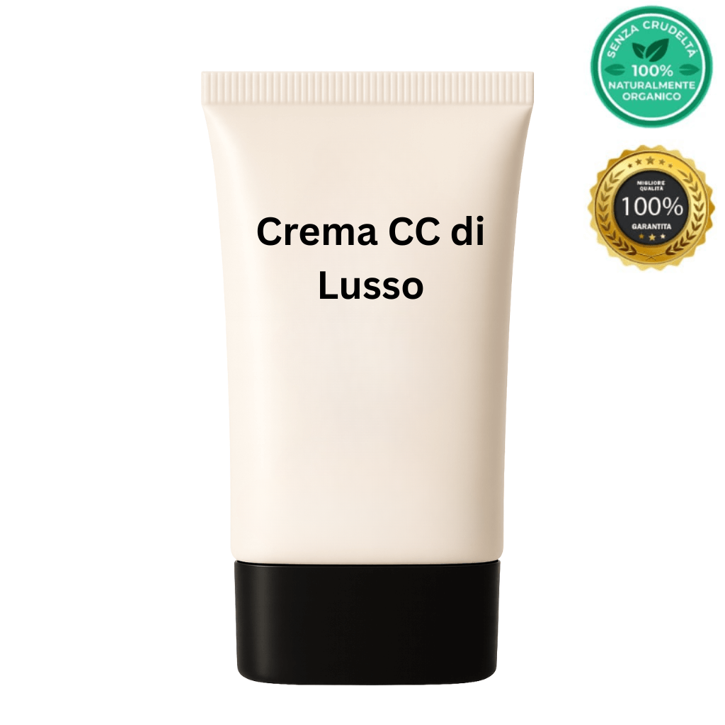 Crema CC di Lusso in tubetto, ideale per una pelle morbida e luminosa con texture setosa.