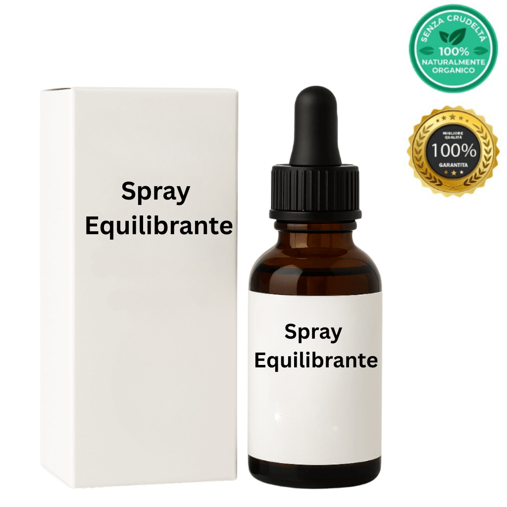 Spray Equilibrante in bottiglia con confezione, idrata e rivitalizza la pelle per un aspetto luminoso.