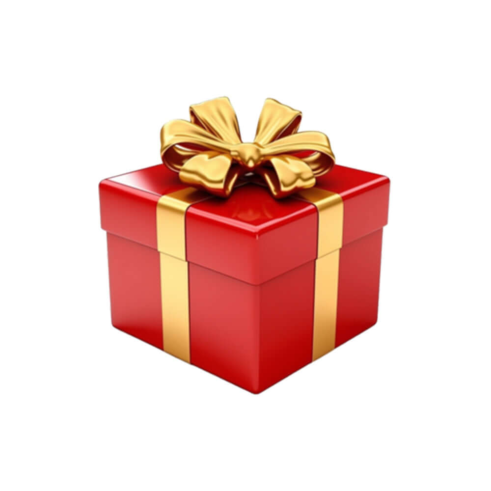 Mistero Regalo aggiuntivo: elegante scatola rossa con fiocco dorato per migliorare la tua routine di bellezza.