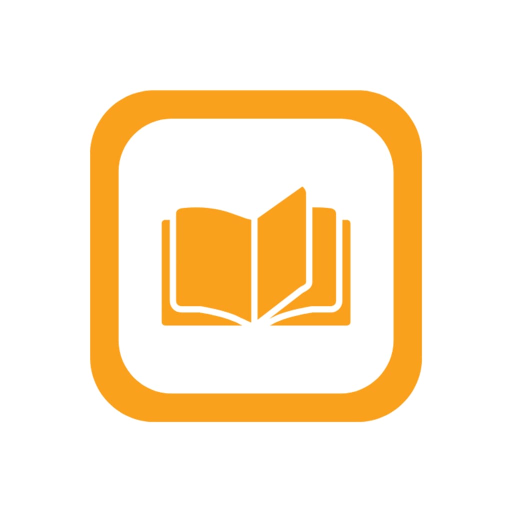 Icona dell'Ebook Ultimate gratuito con un libro aperto su sfondo arancione.