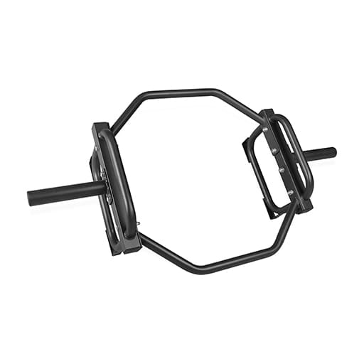 Pura Neve ForzaHex barra esagonale per deadlift e shrug, progettata per equilibrio e stabilità.