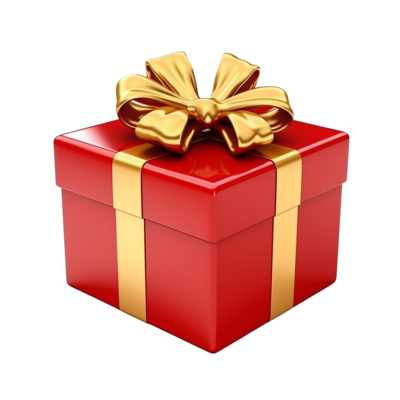 🎁 Regalo Gratuito 🎁 - scatola regalo rossa con un nastro dorato, simbolo di un omaggio esclusivo.
